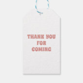 ピンク レインボー オーダーメイド テキスト ギフトタグ (裏面)