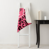 ピンク·レオパード·プリント シェルパブランケット (インサイチュ)