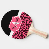 ピンク·レオパード·プリント 卓球ラケット (横)