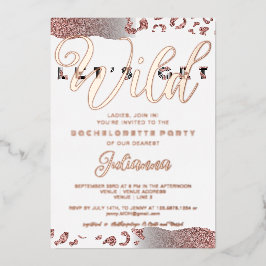 ピンク レッツ ゲット ワイルド アニマル プリント ブライズテイル バッハ 箔招待状