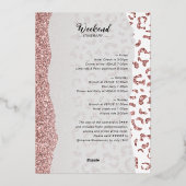 ピンク レッツ ゲット ワイルド アニマル プリント ブライズテイル バッハ 箔招待状 (裏面)