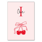 ピンク&レッドさくらんぼ テーブルナンバー (裏面)