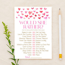 ピンク・レッドの方が好き？ブライダルシャワーゲーム 便箋