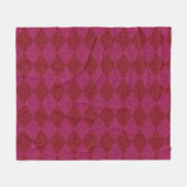 ピンク&レッドダイヤモンドグリッターポーフ フリースブランケット (正面(横))