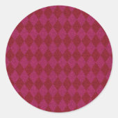 ピンク&レッドダイヤモンドグリッター ラウンドシール (正面)