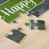 ピンク&レッドダリアガーデンフラワーズビーハッピーパズル ジグソーパズル (側面)