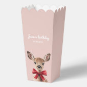 ピンク&レッドディアポップコーン | ウッドランド誕生日パーティー フェイバーボックス (裏面)