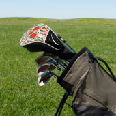 ピンク&レッドフローラつる植物イチゴかわいい ゴルフヘッドカバー (インサイチュ)