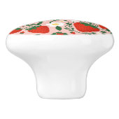 ピンク&レッドフローラつる植物イチゴかわいい セラミックノブ (側面)