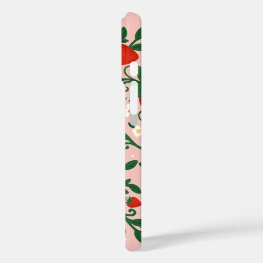 ピンク&レッドフローラつる植物イチゴかわいい Case-Mate iPhoneケース (裏面 / 左)