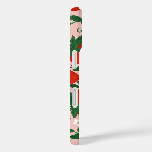 ピンク&レッドフローラつる植物イチゴかわいい Case-Mate iPhoneケース (裏面 / 右)