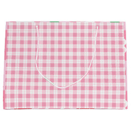 ピンク&レッドベリーファースト誕生日パーティー ラージペーパーバッグ