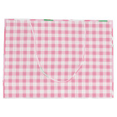 ピンク&レッドベリーファースト誕生日パーティー ラージペーパーバッグ (裏面)