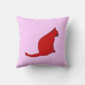 ピンク&レッド猫ちゃん枕 クッション (裏面)