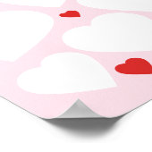 ピンク&レッド30理由私たちはあなたを愛するハート誕生日 ポスター (角)