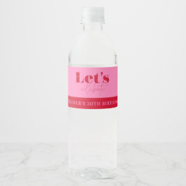 ピンク レッド お誕生日おめでとう Chic ペットボトルラベル