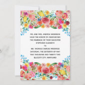 ピンク レッド イエロー フラワーのフォーマルな結婚発表 シーズンカード (正面)