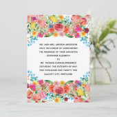 ピンク レッド イエロー フラワーのフォーマルな結婚発表 シーズンカード (スタンド正面)