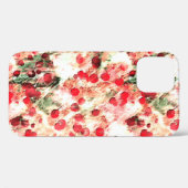 ピンク レッド ダーティ ポルカドット グランジ Case-Mate iPhoneケース (裏面 (横))