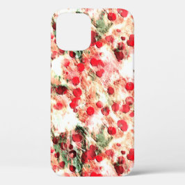 ピンク レッド ダーティ ポルカドット グランジ iPhone 12ケース