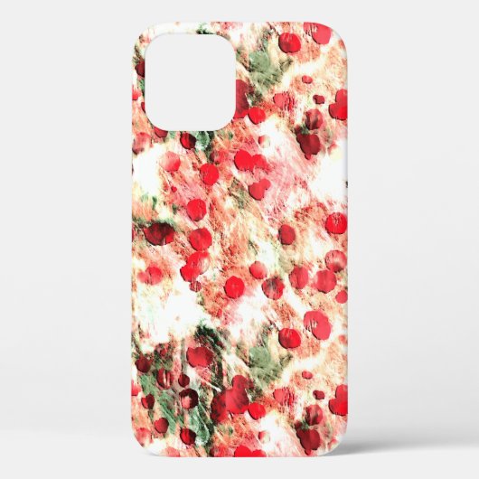 ピンク レッド ダーティ ポルカドット グランジ Case-Mate iPhoneケース (裏面)