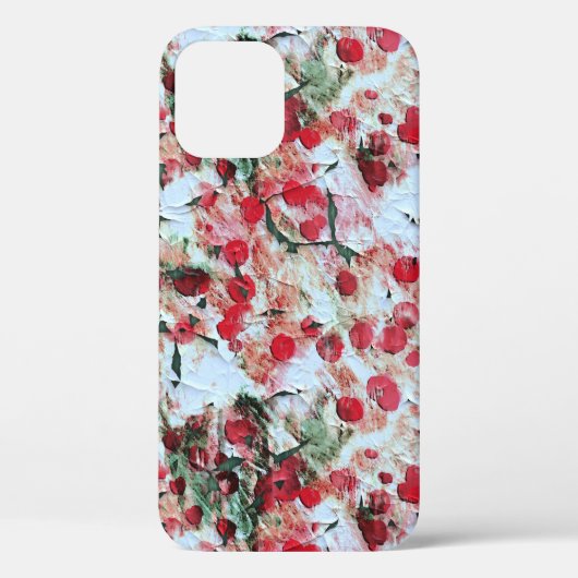 ピンク レッド ダーティ 水玉 グランジ 崩壊 Case-Mate iPhoneケース (裏面)