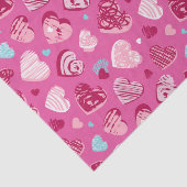 ピンク レッド ハート ロマンス ラブ パターン バレンタインデー 薄葉紙 (詳細)