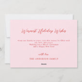 ピンク・レッド・メリークリスマス シーズンカード (裏面)