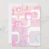 ピンク レトロ ミッドセンチュリー モダン 記入欄 招待状 (裏面)