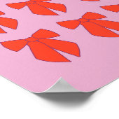 ピンク レトロ リボン ポスター (角)