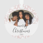 ピンク・ロココ・メリークリスマス脚本写真 オーナメント (裏面)