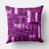 ピンク ロック ポップ R&B ミュージック テキスト スロー ピロー (裏面)