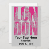ピンク・ロンドン 招待状 (正面/裏面)
