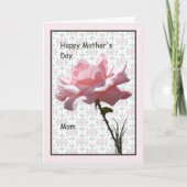 ピンク・ローズのお母さんの日のカード カード (正面)