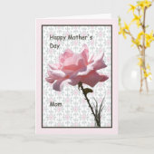 ピンク・ローズのお母さんの日のカード カード (黄色い花)