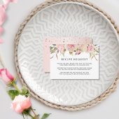 ピンク、ローズゴールドの花嫁 / 結婚式のレシピ エンクロージャーカード
