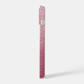 ピンク ローズゴールド ギッター iPhone 15ケース (左側面)