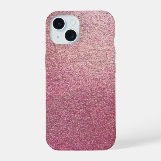 ピンク ローズゴールド ギッター iPhone 15ケース (裏面)
