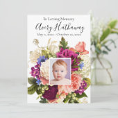 ピンク・ローズパープルオーキッド葬儀記念事業 招待状 (スタンド正面)