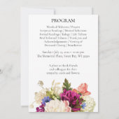 ピンク・ローズパープルオーキッド葬儀記念事業 招待状 (裏面)