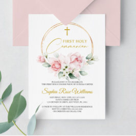 ピンク・ローズ第一聖餐式 招待状
