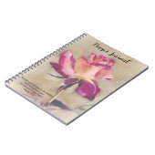 ピンク・ローズ・アート・信仰バイブル・バース・祈りの言葉・ジャーナル ノートブック (左側)