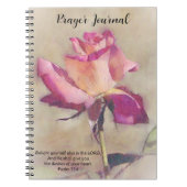 ピンク・ローズ・アート・信仰バイブル・バース・祈りの言葉・ジャーナル ノートブック (正面)
