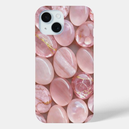 ピンク ローズ クォーツ クリスタル おしゃれ スマホケース Case-Mate iPhoneケース (裏面)