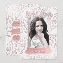 ピンク ローズ ゴールド フォイル モダン ブライダル シャワー フォト