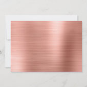 ピンク ローズ ゴールド メタリック 卒業 ありがとう 招待状 (裏面)