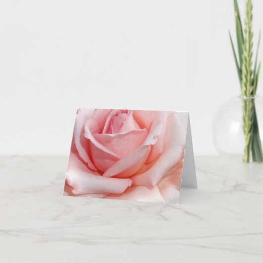 ピンク・ローズ・ノート・カード サンキューカード (正面)