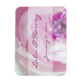 ピンク・ローズ・パーソナルのダ結婚イヤ マグネット (縦)