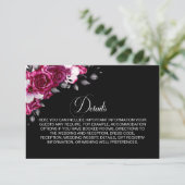 ピンク ローズ フラワーブラック 詳細 封入カード エンクロージャーカード (スタンド正面)
