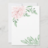 ピンク・ローズ・ユーカリ葉確認 招待状 (裏面)